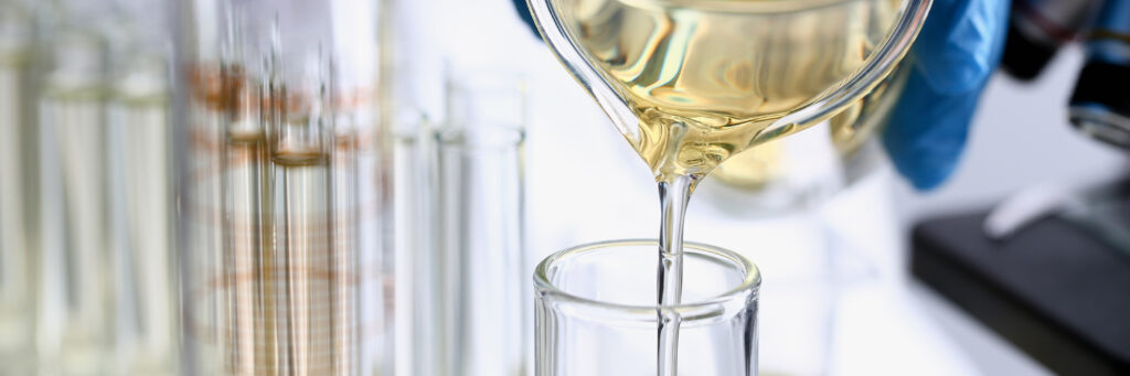 Wine pouring into a glass