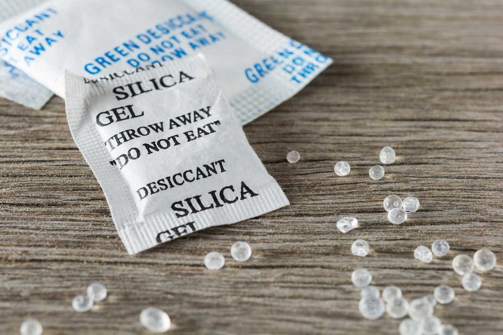 Silica gel packets. Image credit: jakkrit pimpru / Shutterstock.com